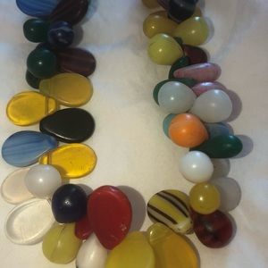 Glass bead necklace